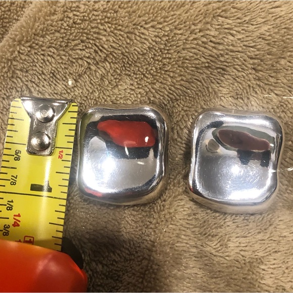 SIMON SEBBAG Sterling Silver Square Early Edition Earrings Made In Israel - Picture 13 of 17